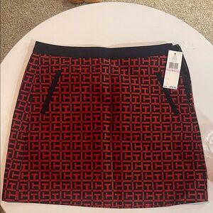 Tommy Hilfiger Red and Navy Geometric Mini Skirt “Masters Navy”